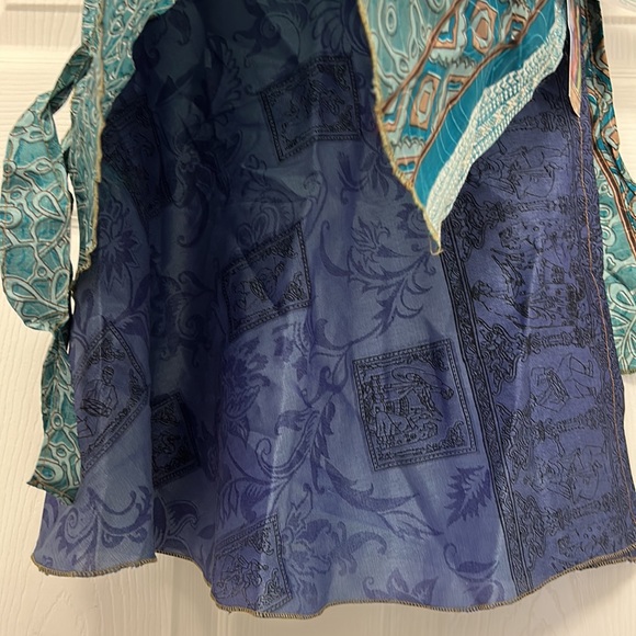 NWT Upcycled Silk Sari 100% Silk - Picture 4 of 8
